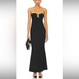 Lioness black strapless maxi dress size M